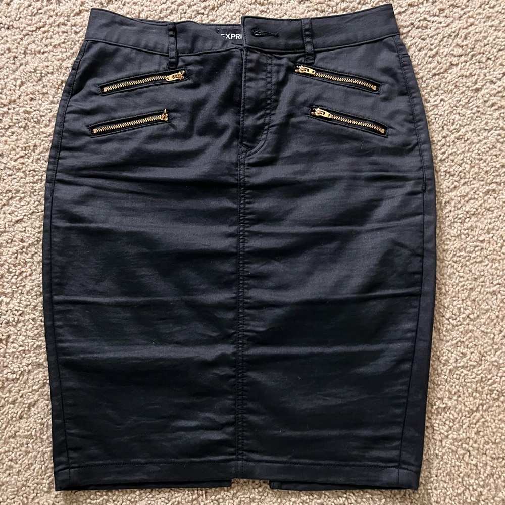 Express midi denim skirt